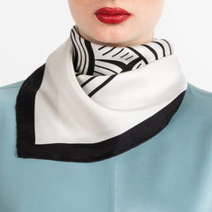 Silk Scarf Signature Creme