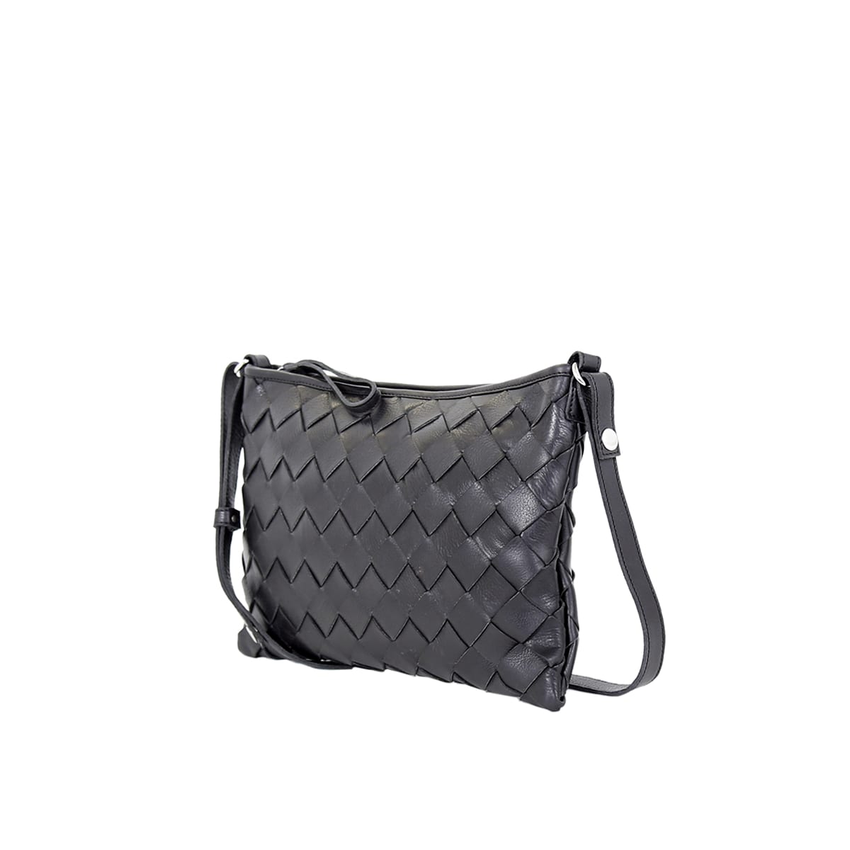 Trine Woven Clutch Large Black