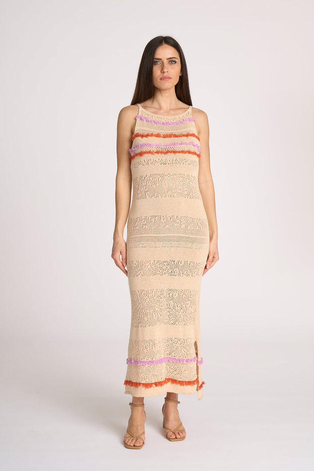 Long Dress With Fringes Thelma