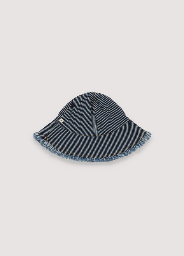 Ventura Denim-hattu Raidallinen Sininen