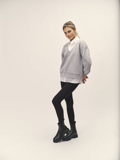 Organic Cotton V-Neck Sweatshirt