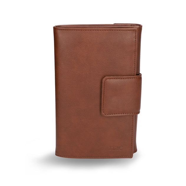 Ella Ruskea Vegan Bifold Lompakko