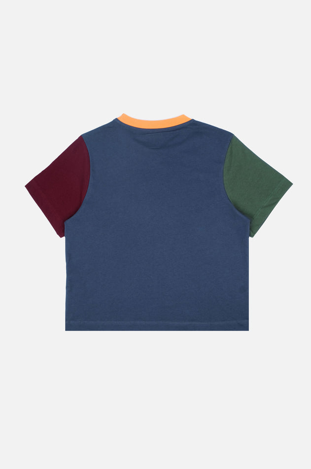 Trendsplant Color Block T-Paita Trendsplant Sininen