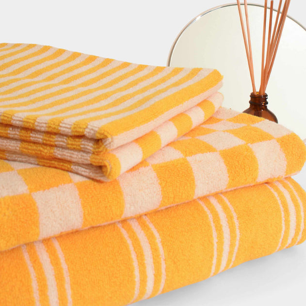 Homehagen Stripe Hand Towel Yellow