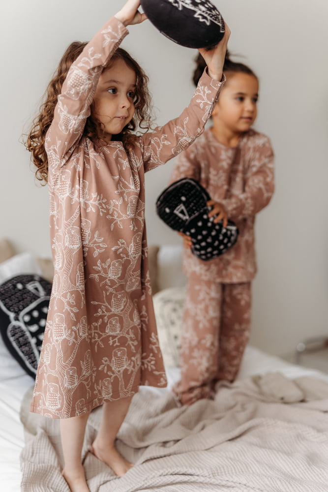 Shay Nightgown Owls Cacao