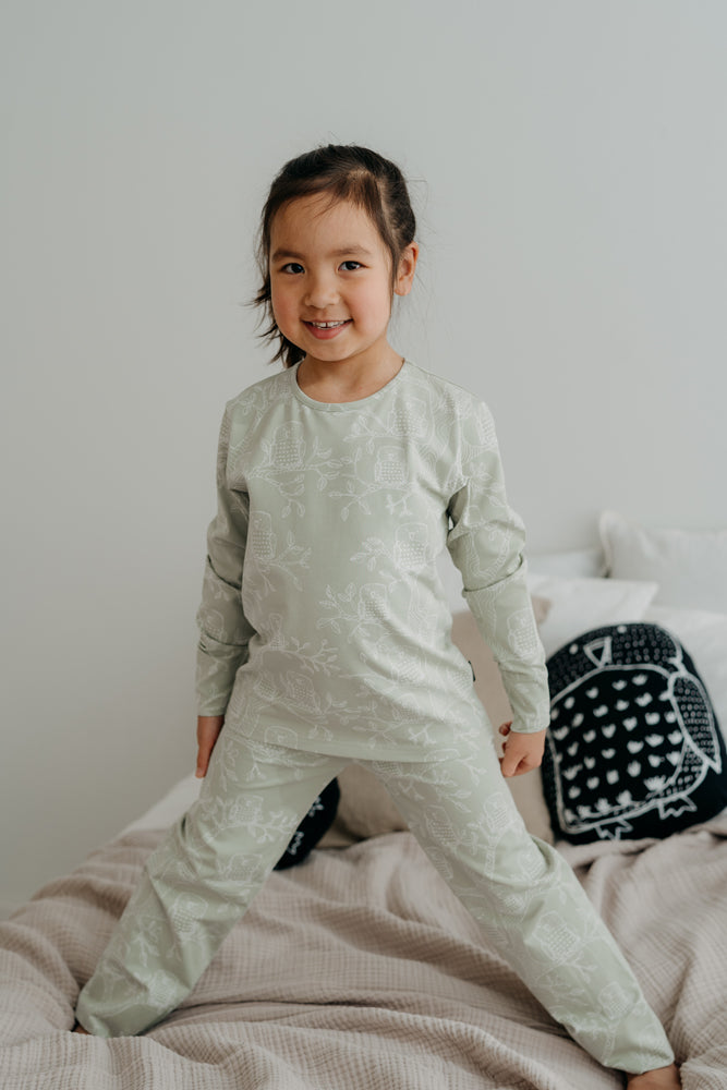 Taylor pyjama, Pöllökuosi Aqua Green