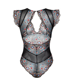 Amara Black Floral Bodysuit