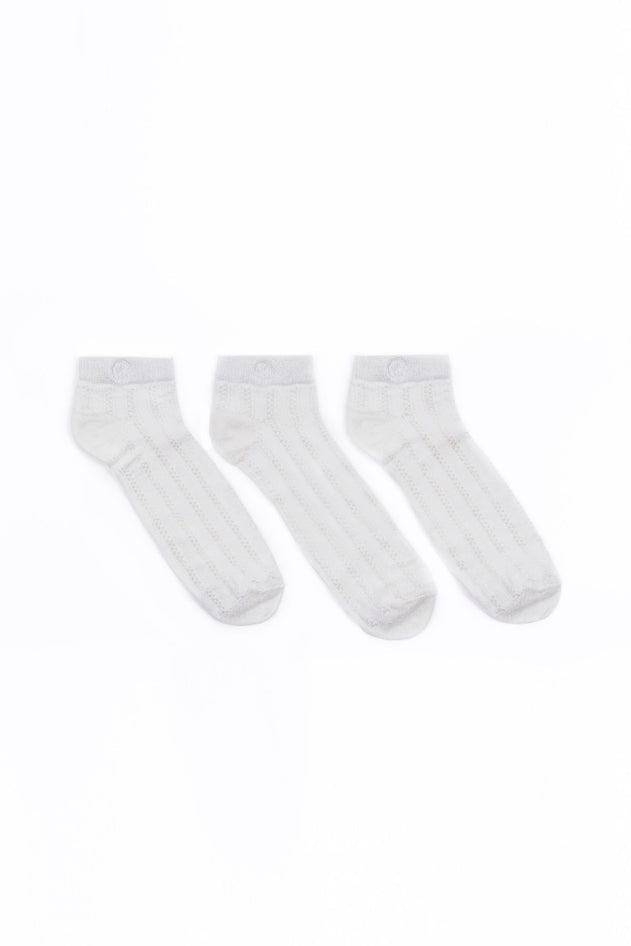 3-Pack Ankle Socks All White