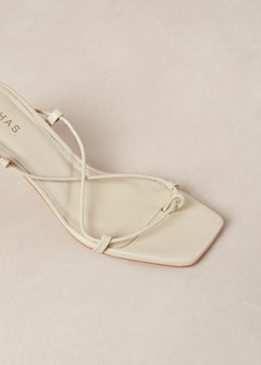 Bellini Leather Sandals Cream White