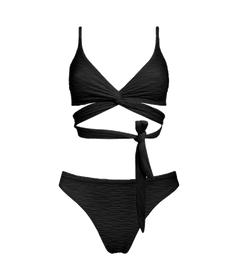 Jacquard Lin + Skyline Slim Bikini Set