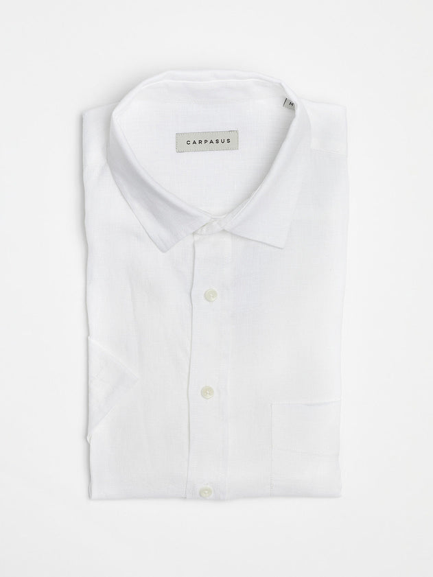 Lido Linen Shirt Short White