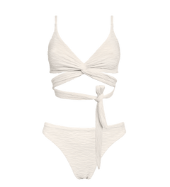 Jacquard Lin + Skyline Slim Bikini Set