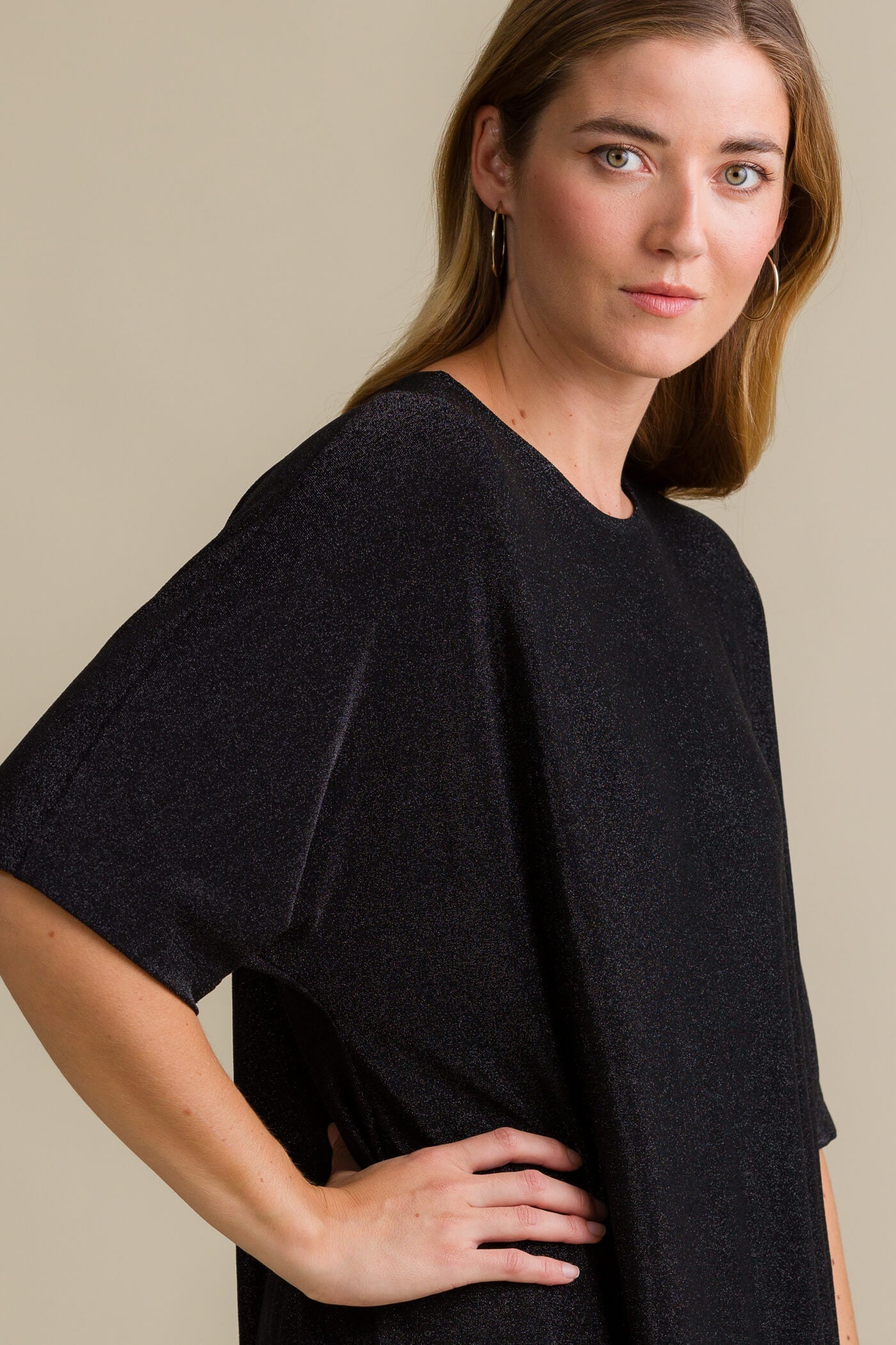 Gloria Glitter Tunika Musta