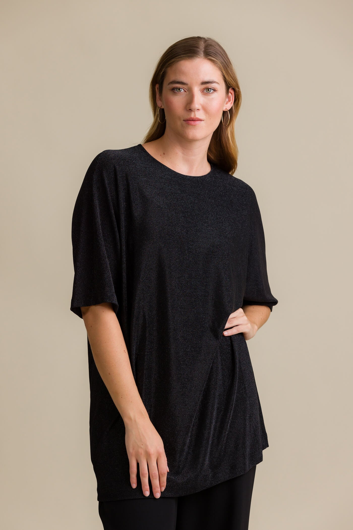 Gloria Glitter Tunika Musta