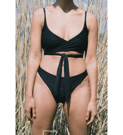 Jacquard Lin + Skyline Slim Bikini Set