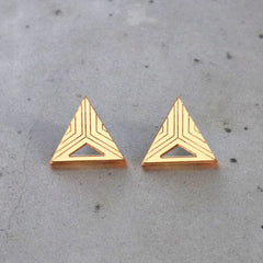 Triangle Earrings Gold