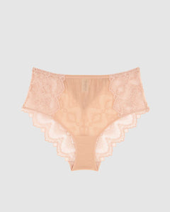 Lace Highwaist Briefs Nude