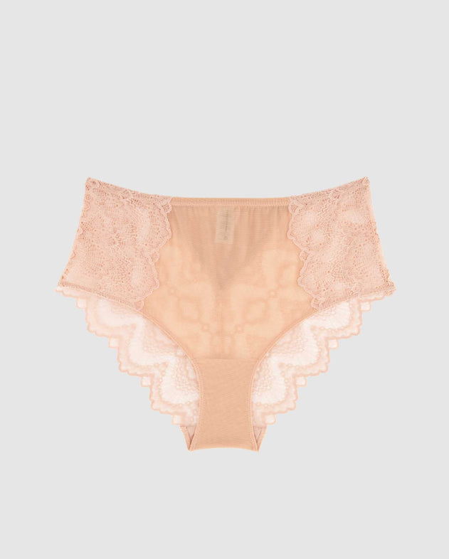 Lace Highwaist Briefs Nude