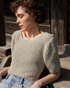 Lake Galvė Natural Linen Top