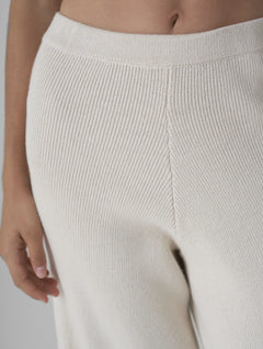 Lina Knitted Pants Natural White