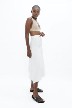 Mallorca PMI Asymmetric Skirt White Dove