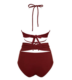 Versatile + Bow-Back Bikini Set Merlot