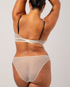 Mesh Bikini Briefs Polka Dots