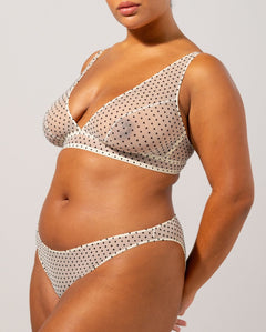 Mesh Bikini Briefs Polka Dots