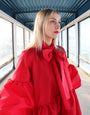 Miia Halmesmaa - Lush Dress With Bow Collar Red, image no.5