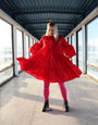 Miia Halmesmaa - Lush Dress With Bow Collar Red, image no.6