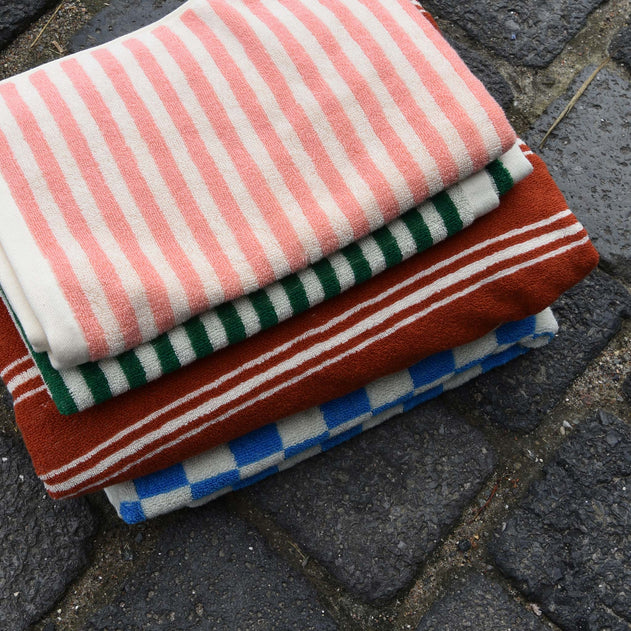 Homehagen Stripe Hand Towel Rose