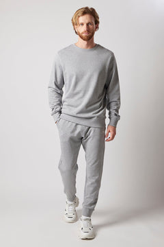 Men's Crewneck Sweatsuit Set Grey