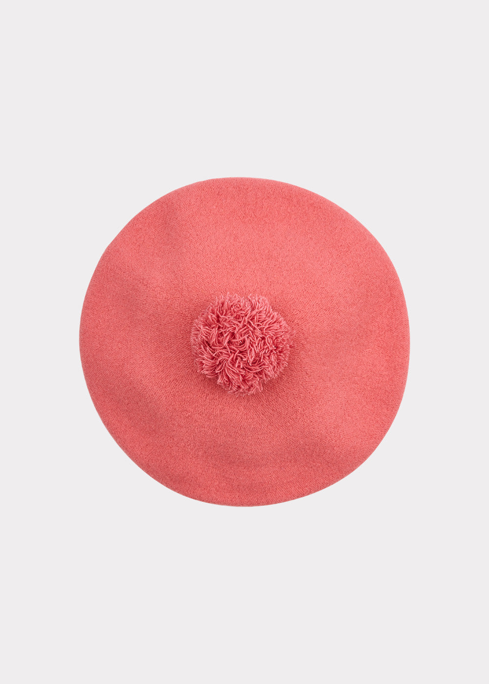 Pom Pom Beret Coral