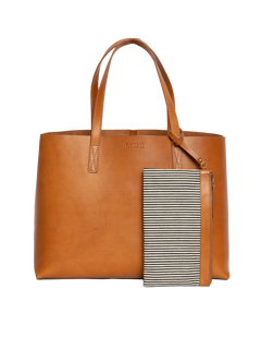 Sam Classic Leather Shopper Bag Cognac