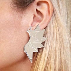 Wing Earrings Silver