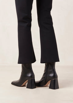 South Leather Ankle Boots Black