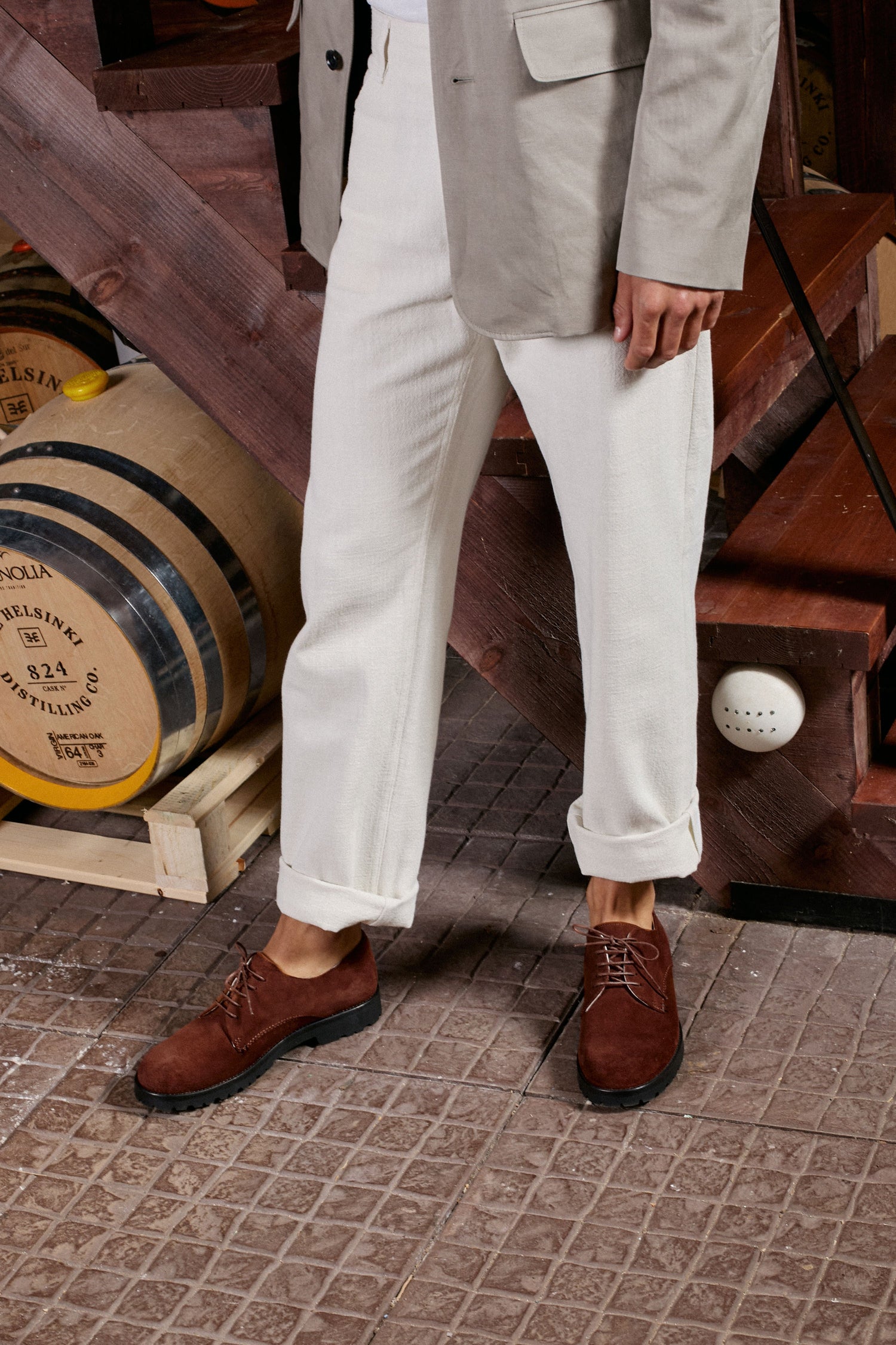 Herra Derby Shoe Ruskea