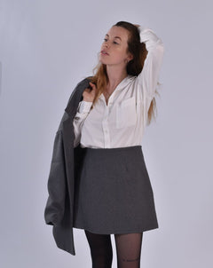 Zulia Short Wool Skirt Antracite