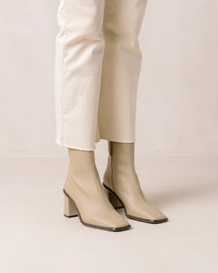 West Cactus Vegan Leather Boots Sand Beige