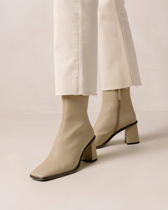 West Cactus Vegan Leather Boots Sand Beige