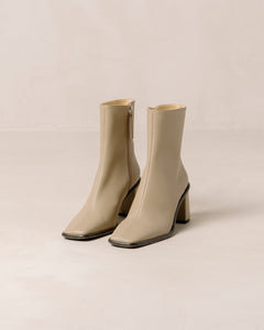 West Cactus Vegan Leather Boots Sand Beige