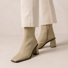 West Cactus Vegan Leather Boots Sand Beige