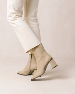 West Cactus Vegan Leather Boots Sand Beige