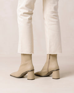 West Cactus Vegan Leather Boots Sand Beige