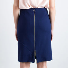 Workday Skirt Midi Midnight Blue